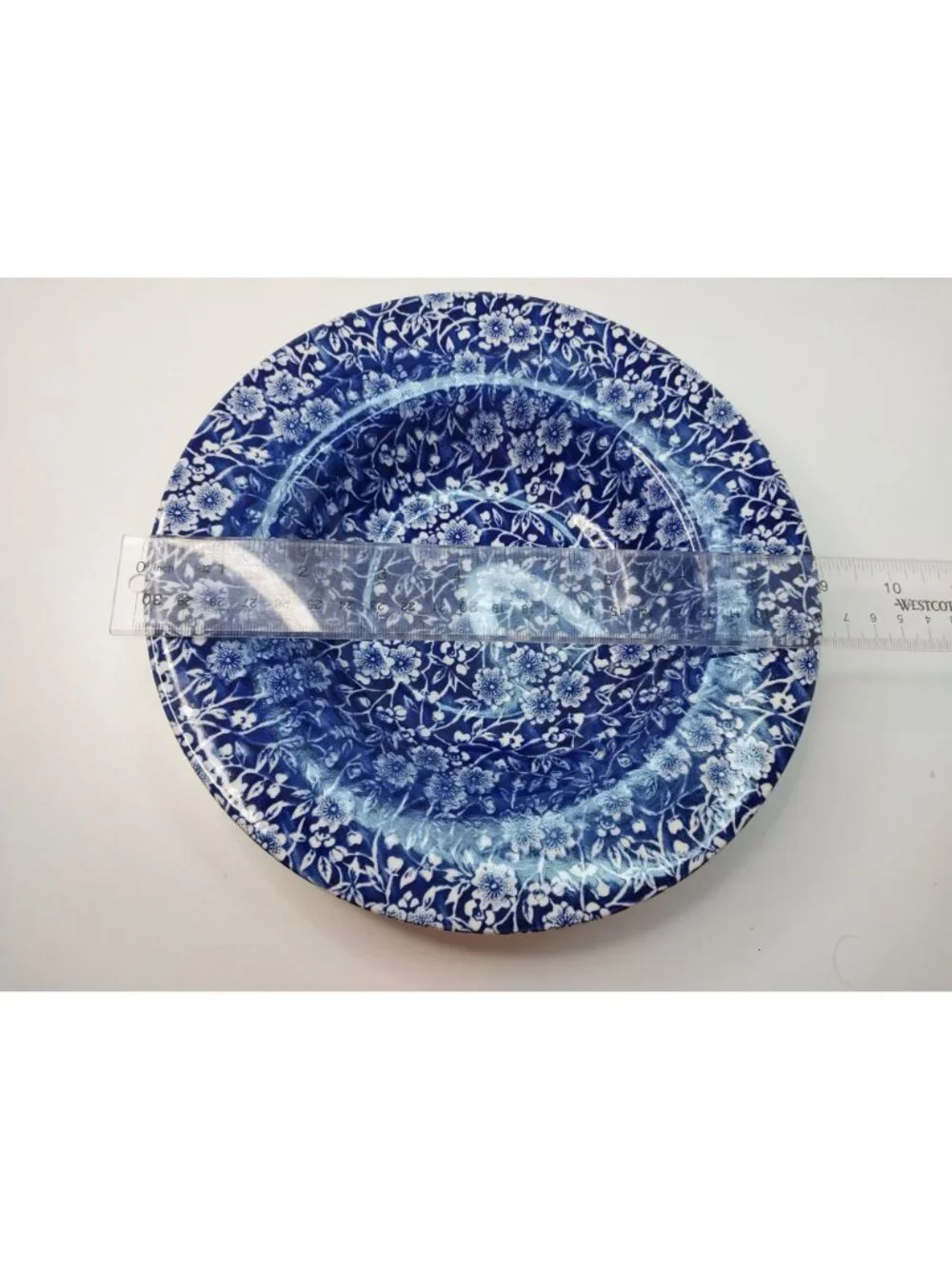 Queens Blue & White Chintz Calico Floral Soup Bowls Set Of 2 England